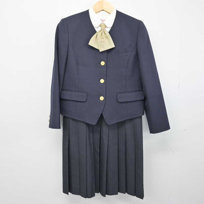 【中古】静岡県 藤枝順心高等学校 女子制服 4点 (ブレザー・シャツ・ジャンパースカート) sf052478