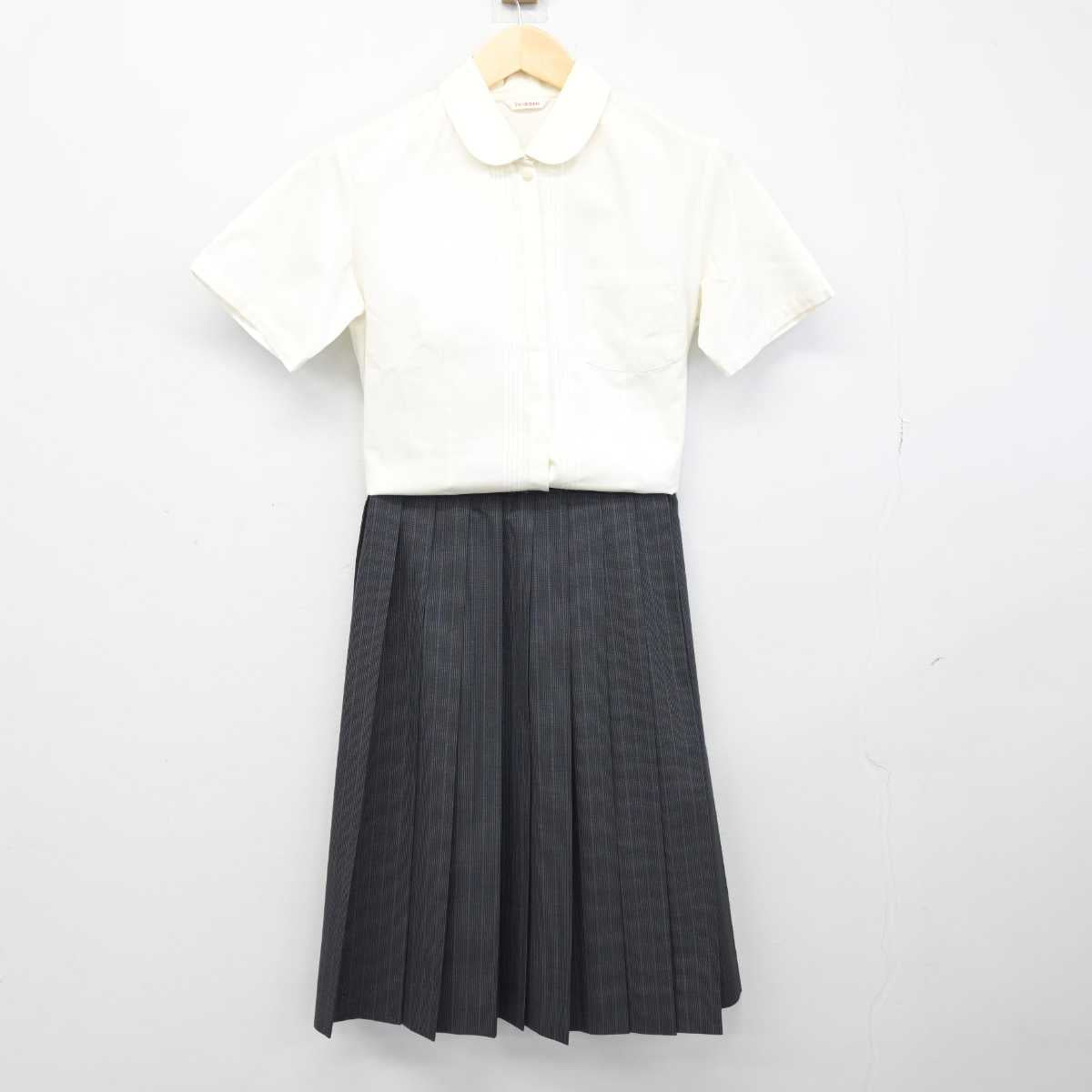 【中古】静岡県 藤枝順心中学校・高等学校 女子制服 2点 (シャツ・スカート) sf052480