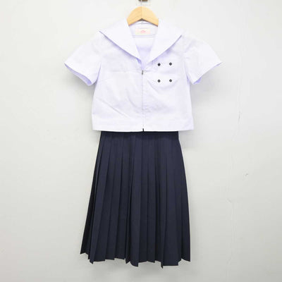 【中古】愛知県 暁中学校 女子制服 3点 (セーラー服・スカート) sf052498