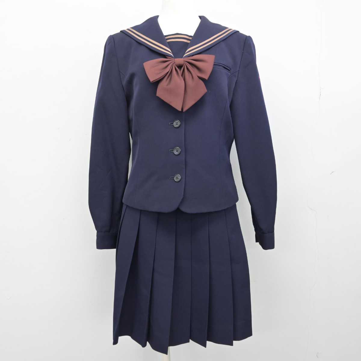 【中古】埼玉県 武蔵越生高等学校 女子制服 3点 (セーラー服・スカート) sf052524