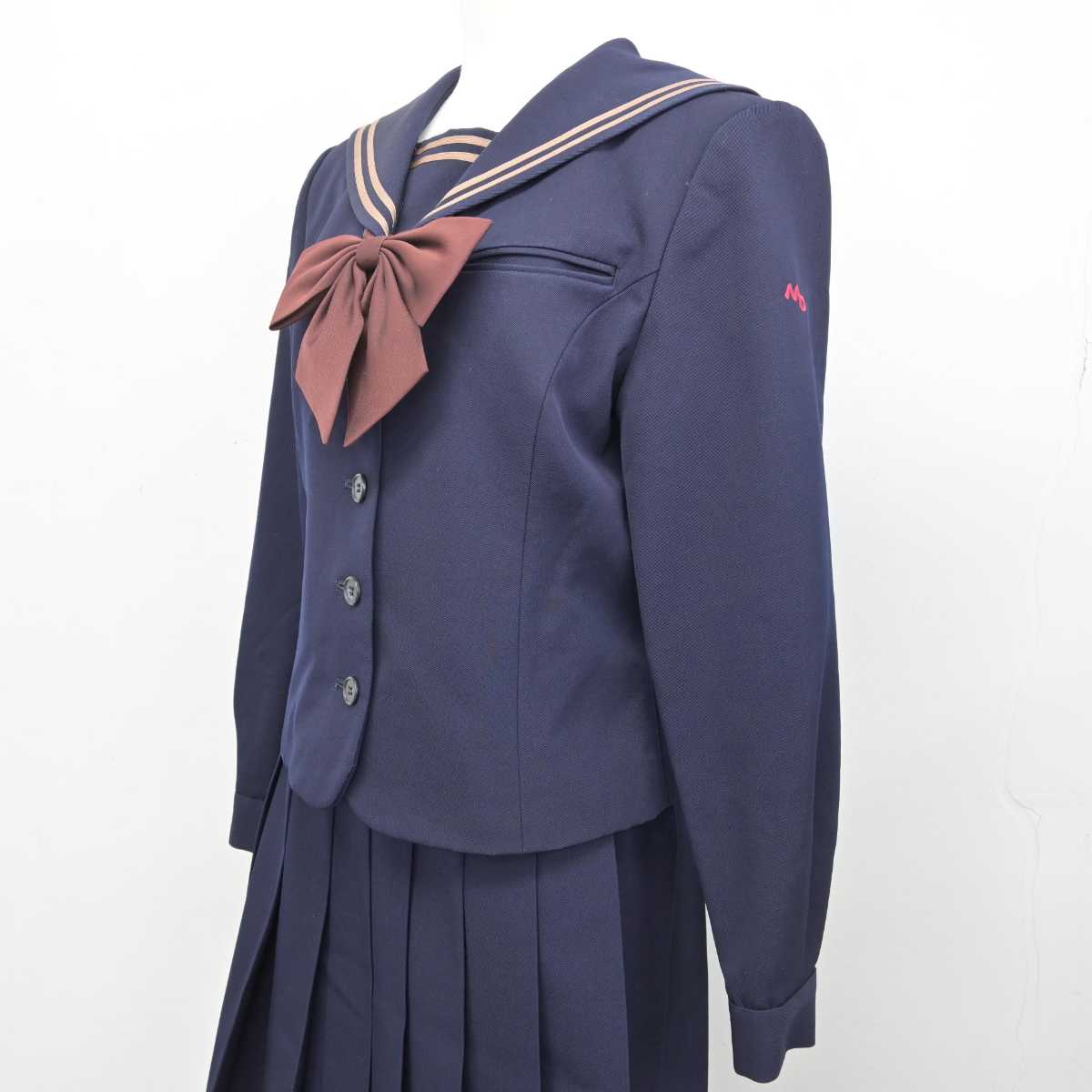 【中古】埼玉県 武蔵越生高等学校 女子制服 3点 (セーラー服・スカート) sf052524