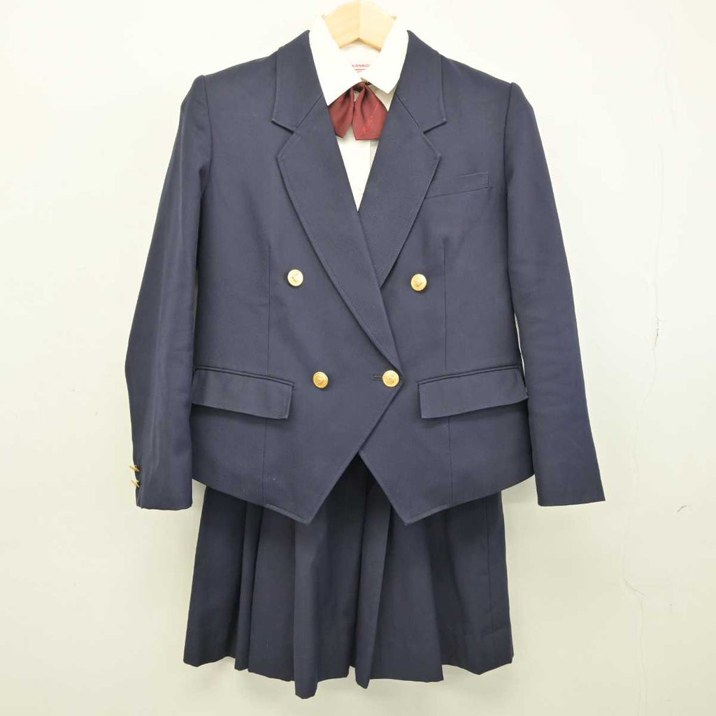 【中古】香川県 高松商業高等学校 女子制服 5点 (ブレザー・シャツ 