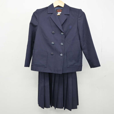 【中古】広島県 翠町中学校 女子制服 2点 (ブレザー・ジャンパースカート) sf052531