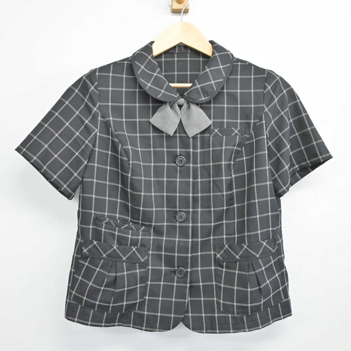 【中古】 事務服 女子制服 4点 (ブラウス・スカート) sf052544