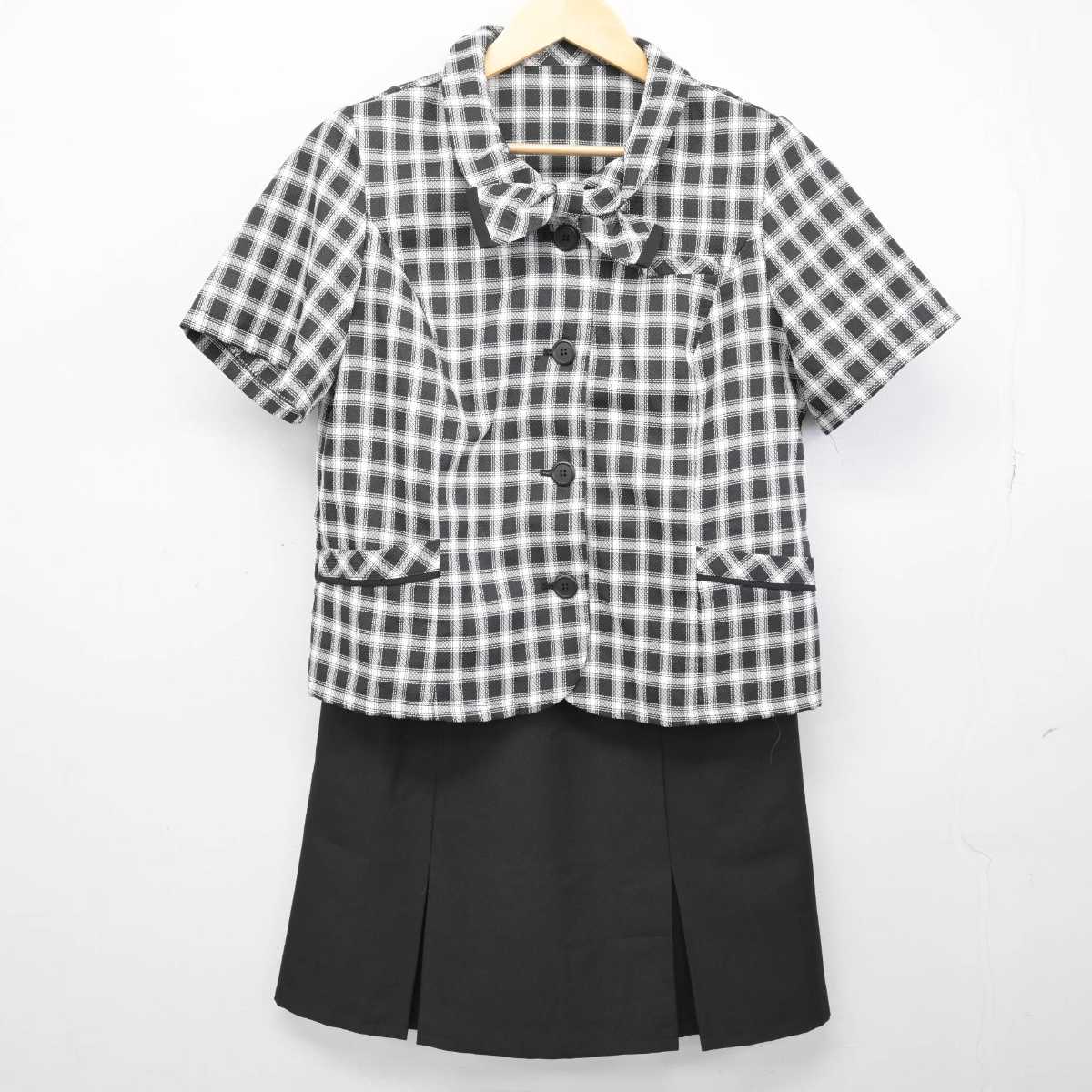 【中古】 事務服 女子制服 2点 (ブラウス・スカート) sf052545