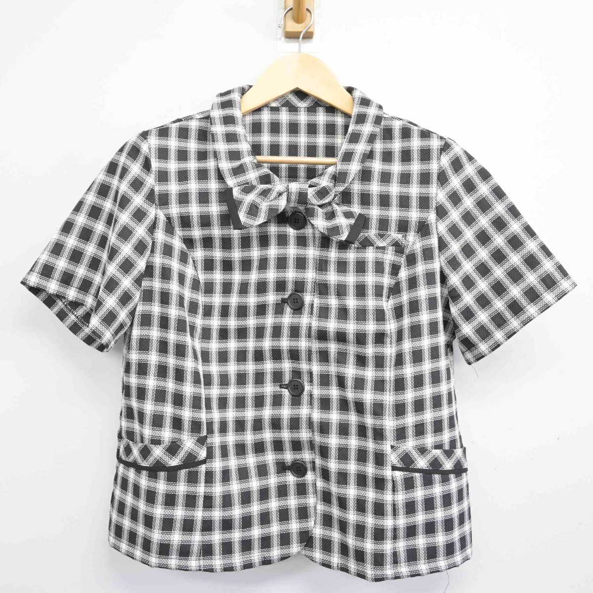 【中古】 事務服 女子制服 2点 (ブラウス・スカート) sf052545