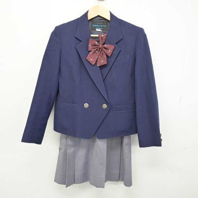 【中古】三重県 四日市高等学校 女子制服 3点 (ブレザー・スカート) sf052559