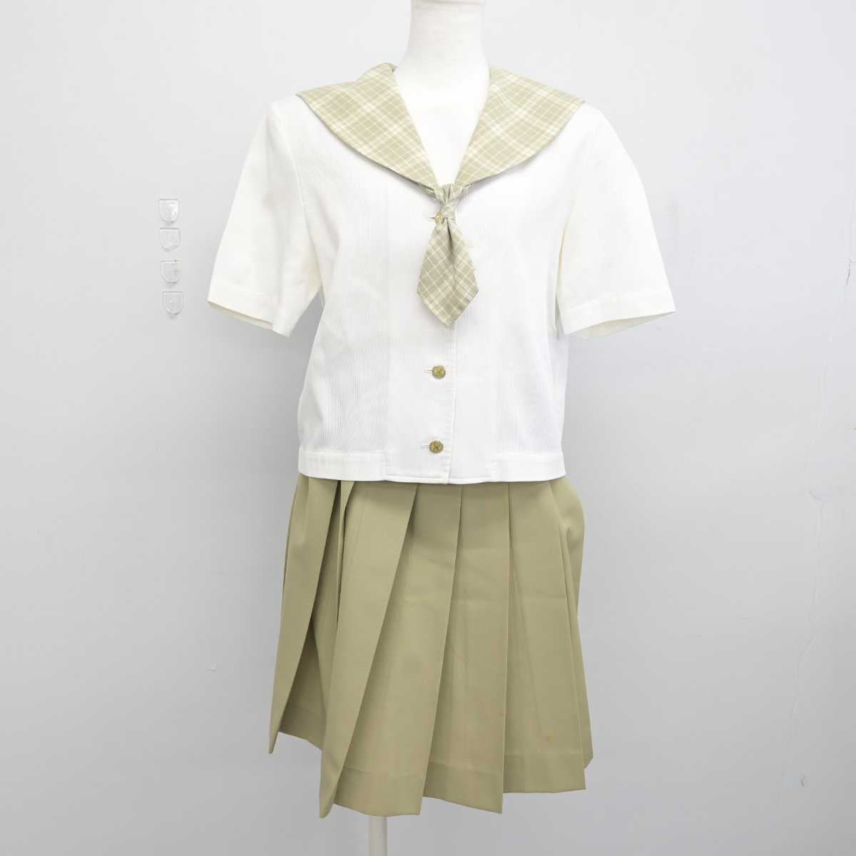 【中古】埼玉県 越谷南高等学校 女子制服 3点 (シャツ・スカート) sf052563