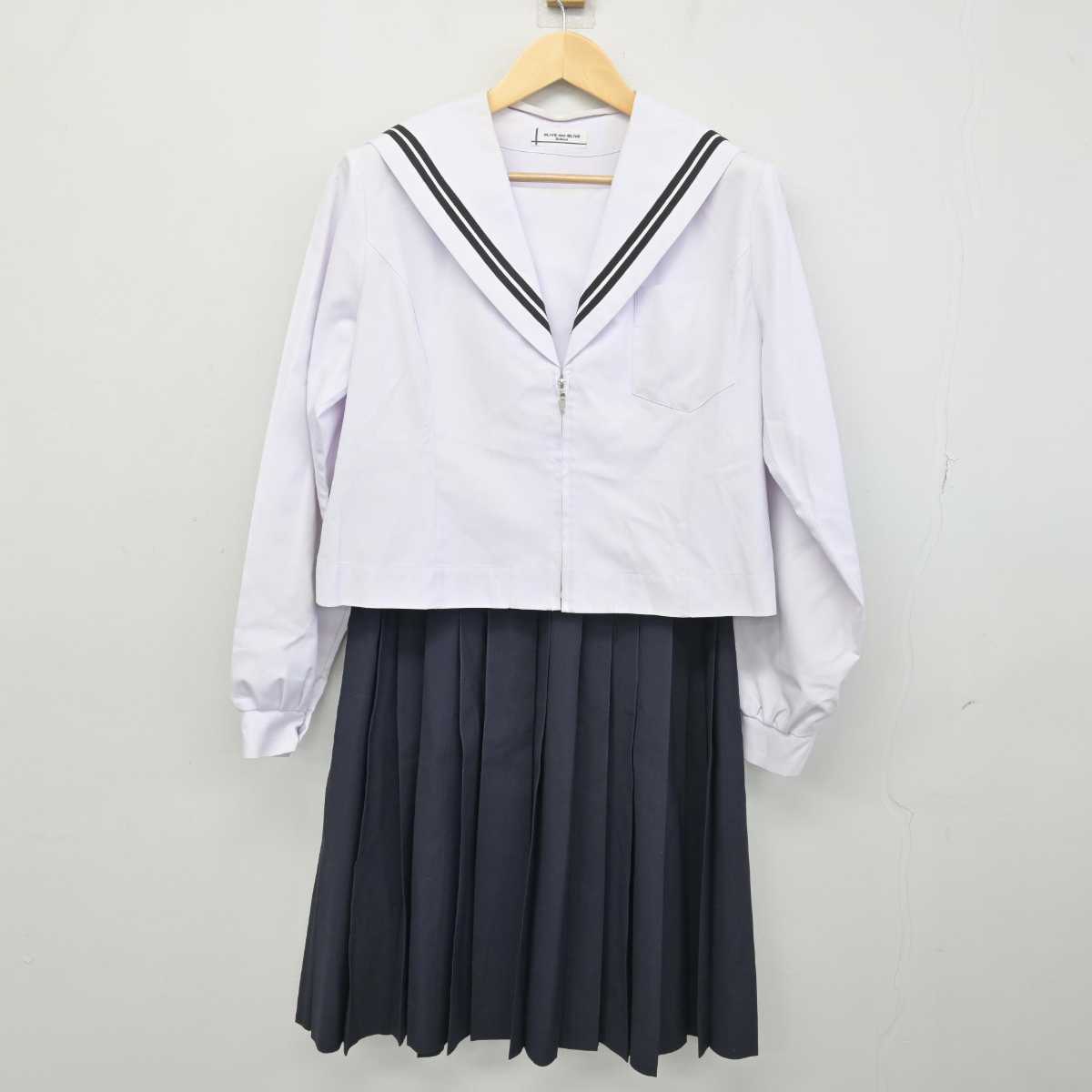 【中古】愛知県 大府北中学校 女子制服 3点 (セーラー服・スカート) sf052574