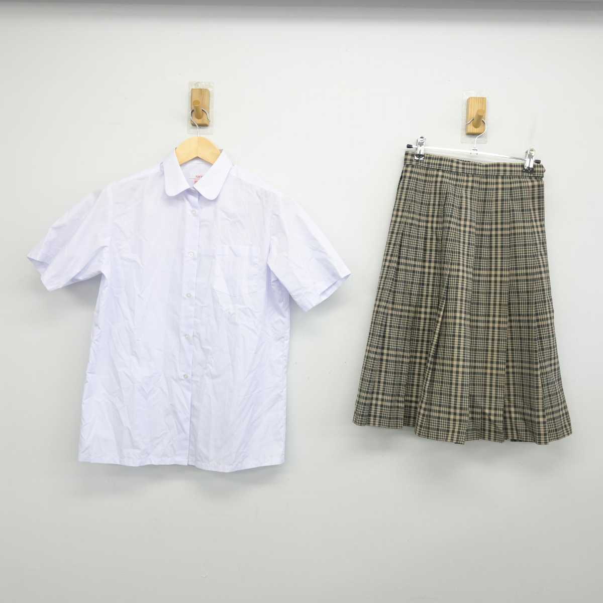 【中古】宮城県 高砂中学校 女子制服 2点 (シャツ・スカート) sf052580