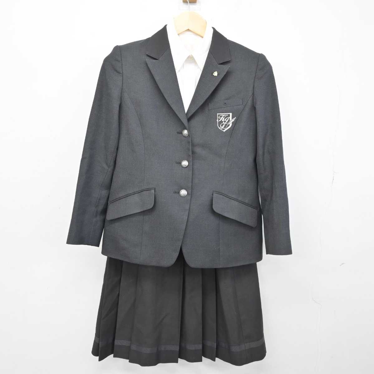 【中古】福岡県 九州国際大学付属高等学校 女子制服 5点 (ブレザー・シャツ・スカート) sf052581