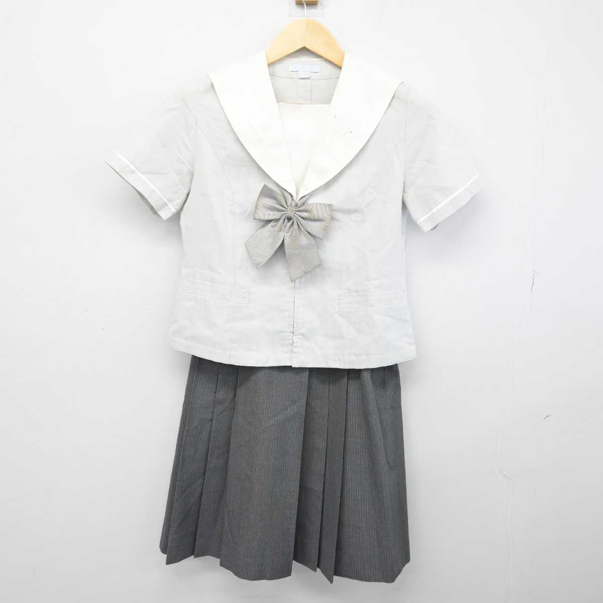 【中古】福岡県 九州国際大学付属高等学校 女子制服 4点 (セーラー服・スカート) sf052582