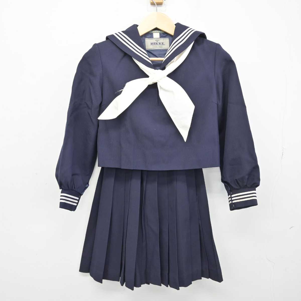 【中古】広島県 広島皆実高等学校 女子制服 4点 (セーラー服・スカート) sf052594