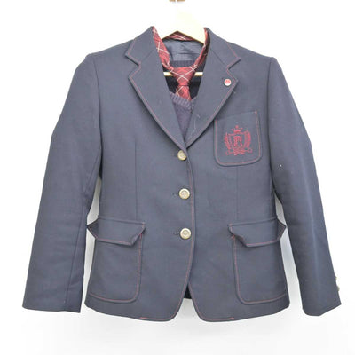 【中古】広島県 広陵高等学校 女子制服 3点 (ブレザー・ニット) sf052609