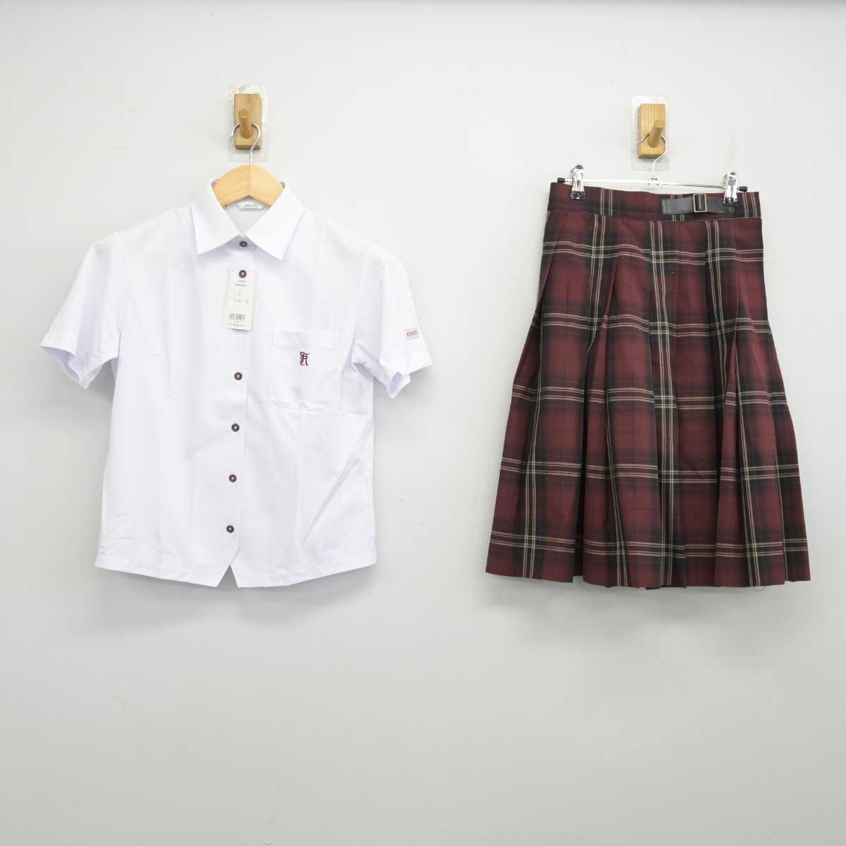 【中古】広島県 広陵高等学校 女子制服 2点 (シャツ・スカート) sf052610