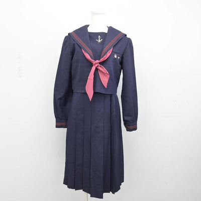 【中古】福岡県 福岡女学院中学校・高等学校 女子制服 3点 (セーラー服・ジャンパースカート) sf052616