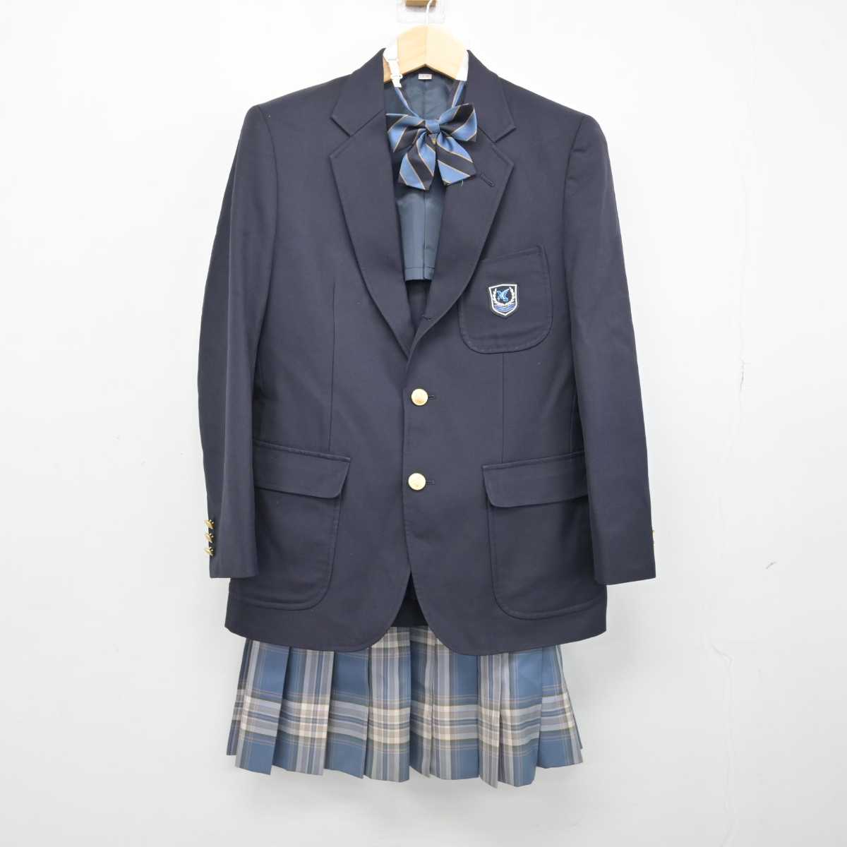 【中古】神奈川県 金沢総合高等学校 女子制服 3点 (ブレザー・スカート) sf052634