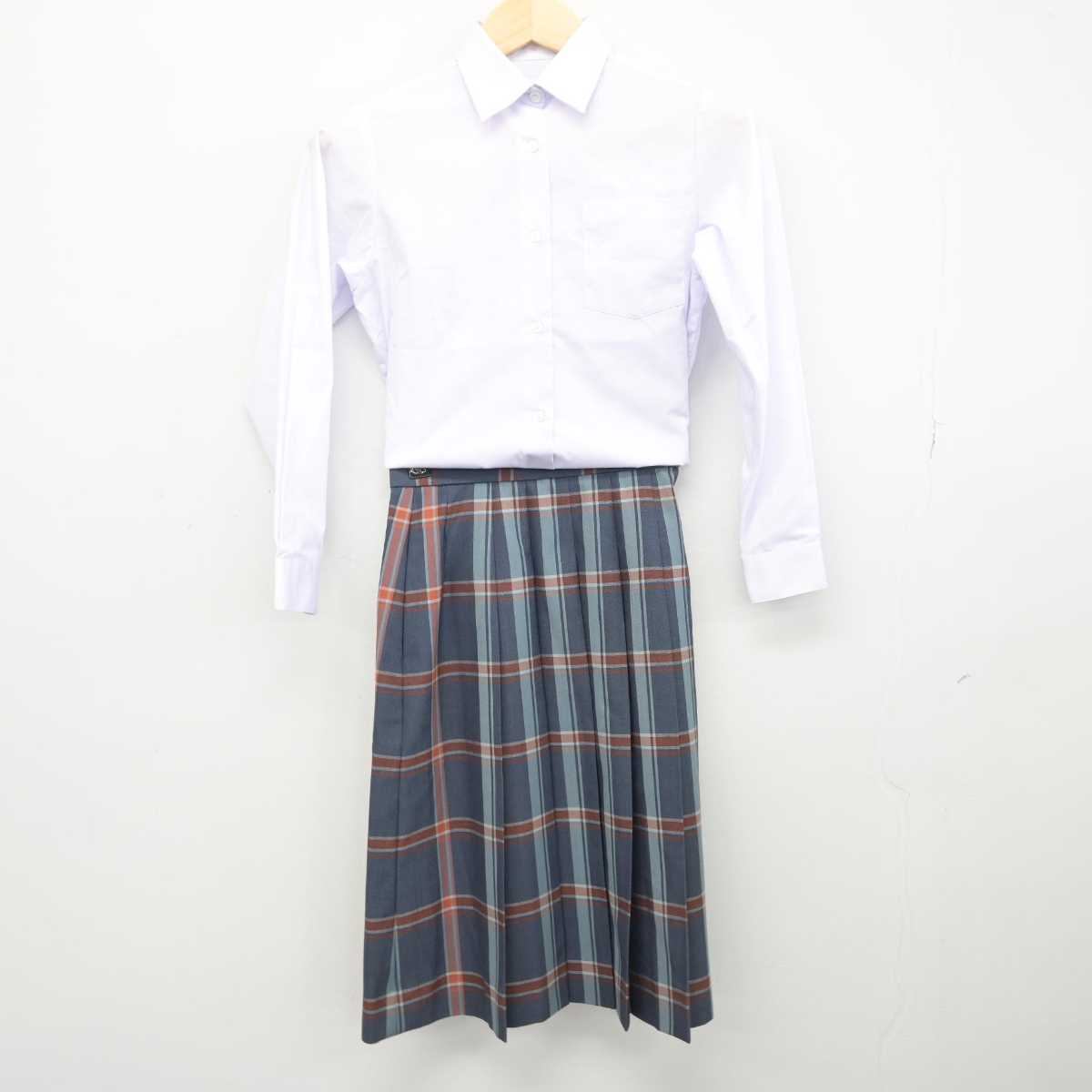 【中古】宮城県 広瀬中学校 女子制服 2点 (シャツ・スカート) sf052640