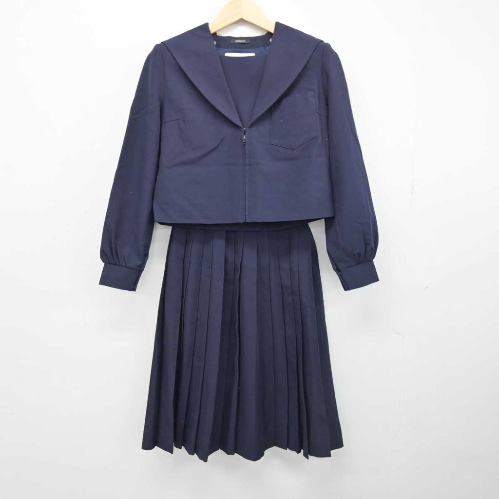 中古】愛知県 志段味中学校 女子制服 2点 (セーラー服・スカート