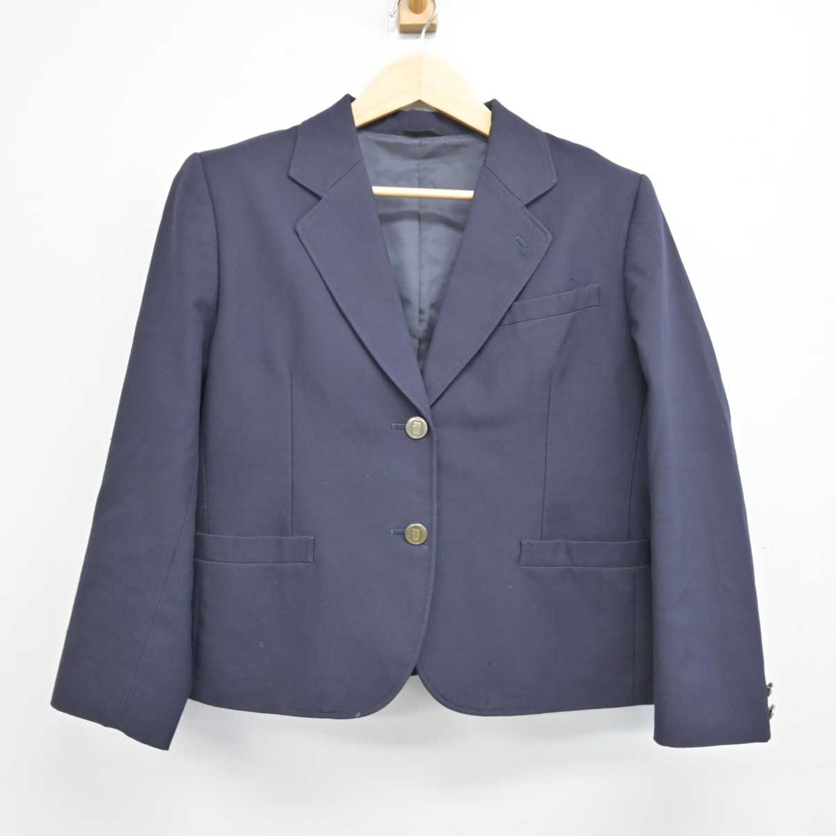 【中古】福島県 梁川高等学校 女子制服 3点 (ブレザー・スカート) sf052649