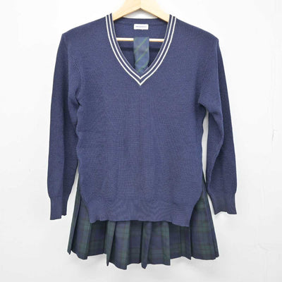 【中古】埼玉県 本庄第一高等学校 女子制服 3点 (ニット・スカート) sf052651