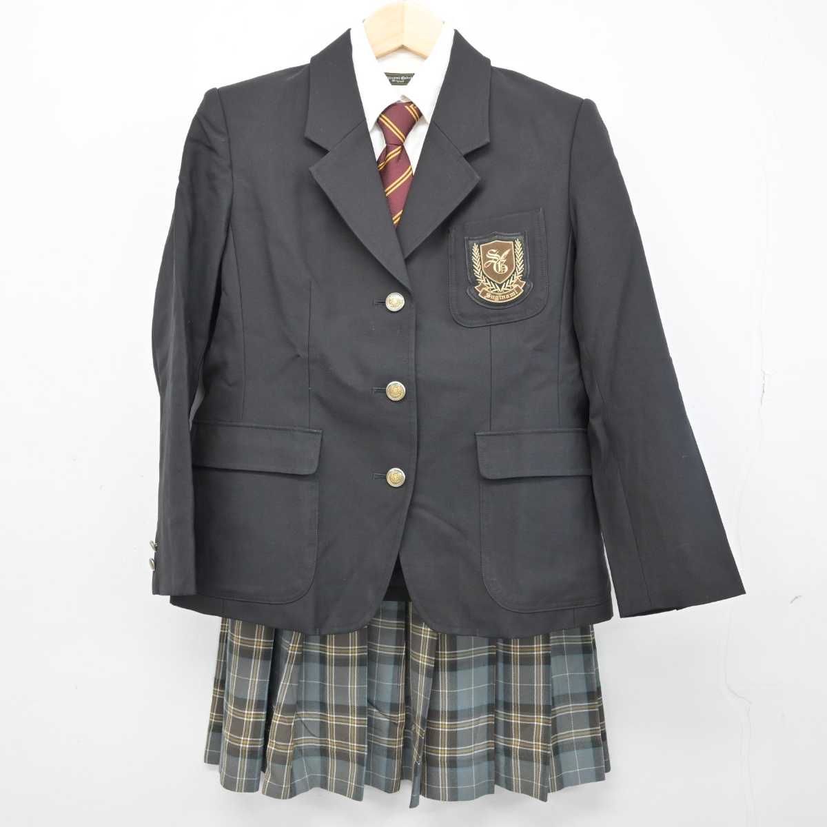 【中古】東京都 杉並学院高等学校 女子制服 4点 (ブレザー・シャツ・スカート) sf052660