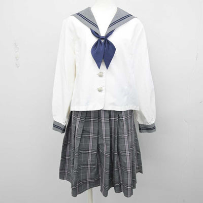 【中古】広島県 進徳女子高等学校 女子制服 3点 (セーラー服・スカート) sf052684