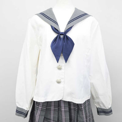 【中古】広島県 進徳女子高等学校 女子制服 3点 (セーラー服・スカート) sf052684