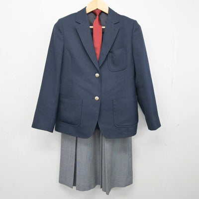 【中古】北海道 宮の丘中学校 女子制服 4点 (ブレザー・ベスト・スカート) sf052691