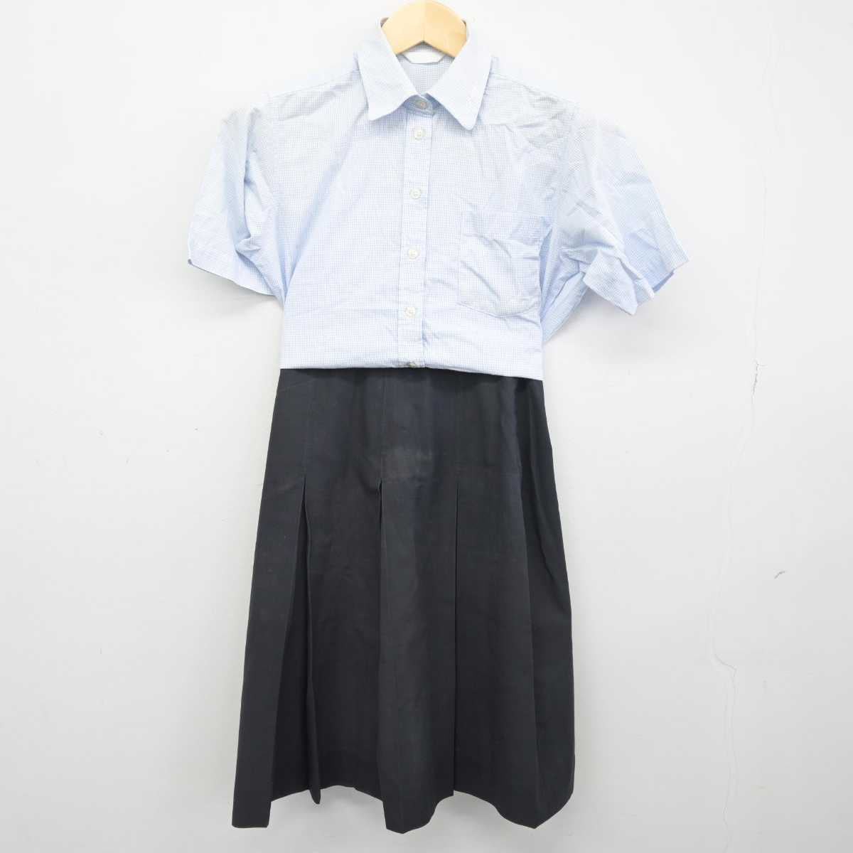 【中古】大阪府 長野高等学校 女子制服 3点 (シャツ・スカート) sf052693