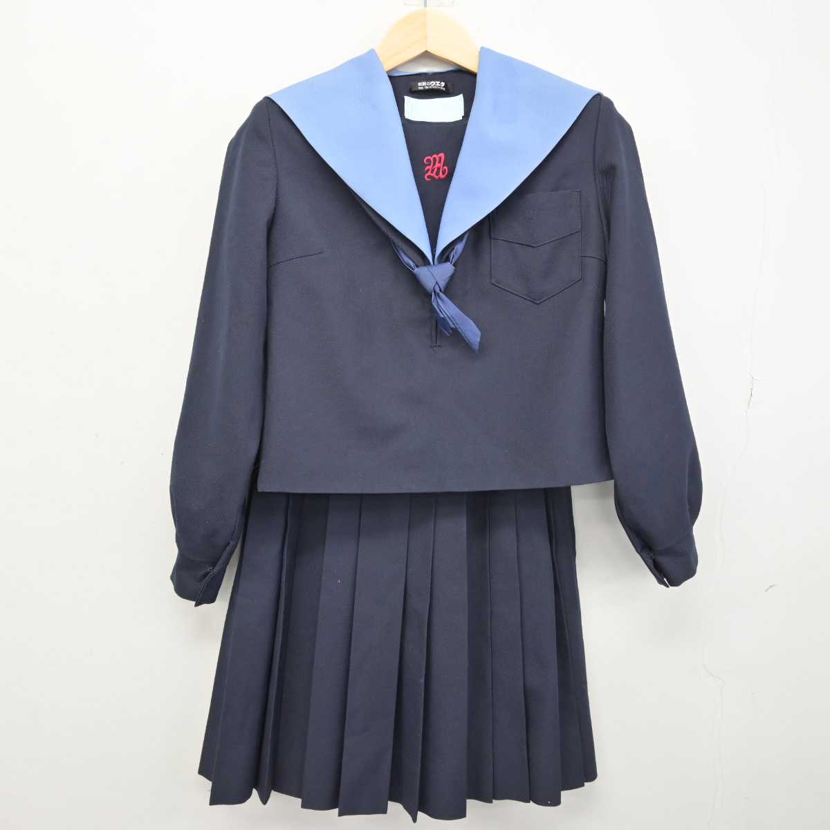 【中古】大阪府 宮山台中学校 女子制服 3点 (セーラー服・スカート) sf052699