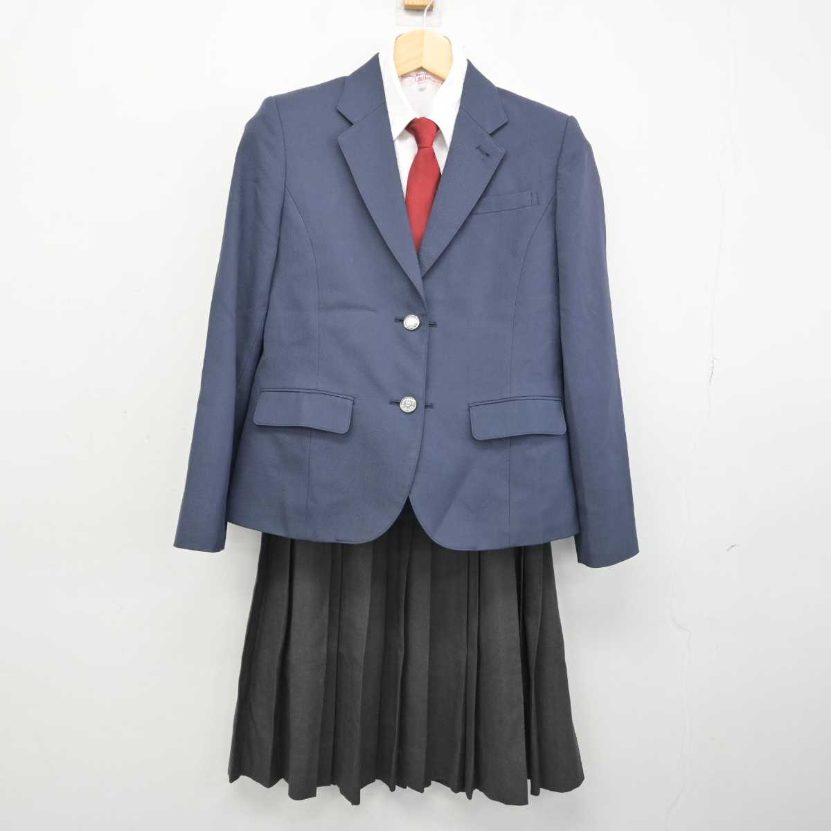 【中古】福岡県 福岡西陵高等学校 女子制服 5点 (ブレザー・シャツ・スカート) sf052704