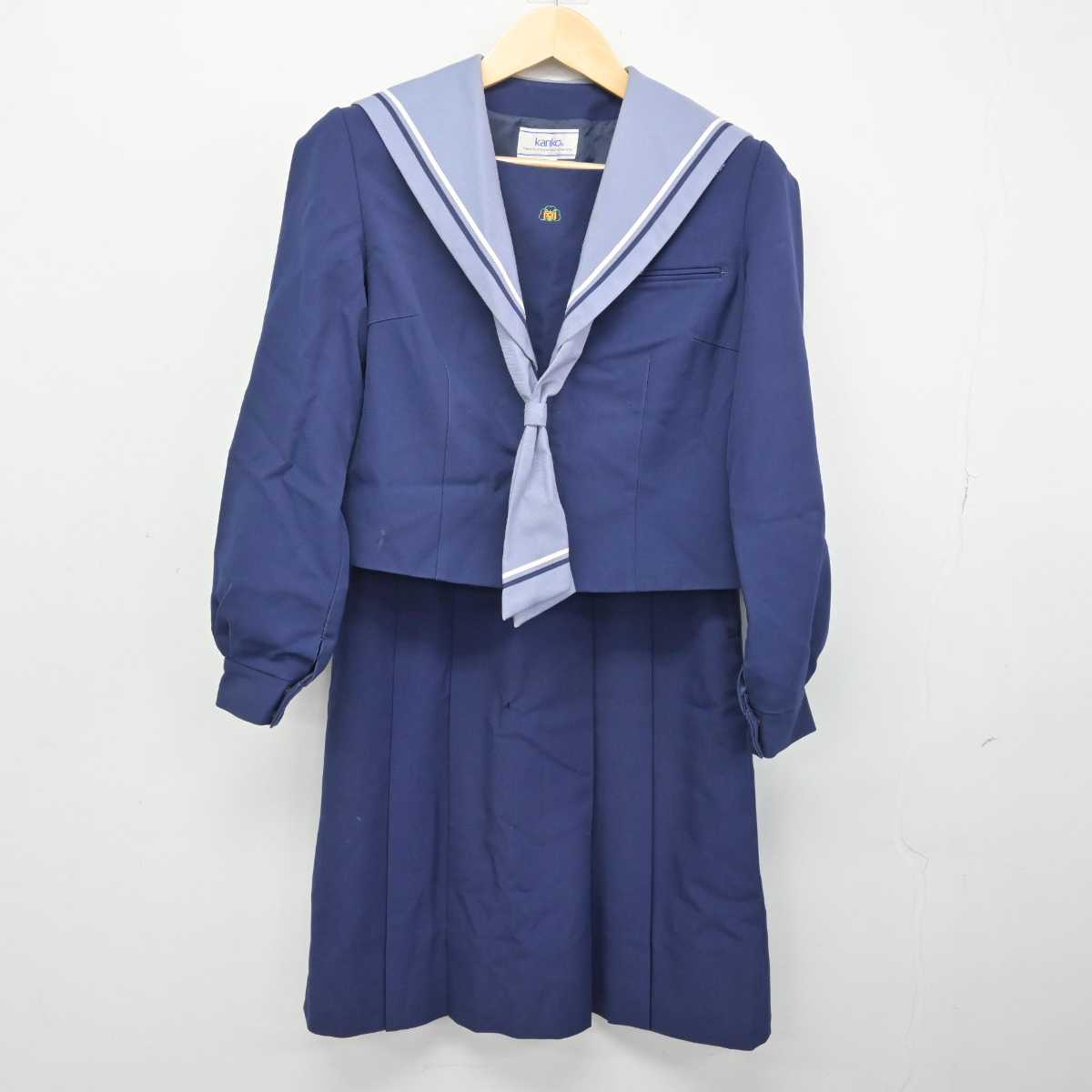 【中古】千葉県 富里南中学校 女子制服 2点 (セーラー服・スカート) sf052721