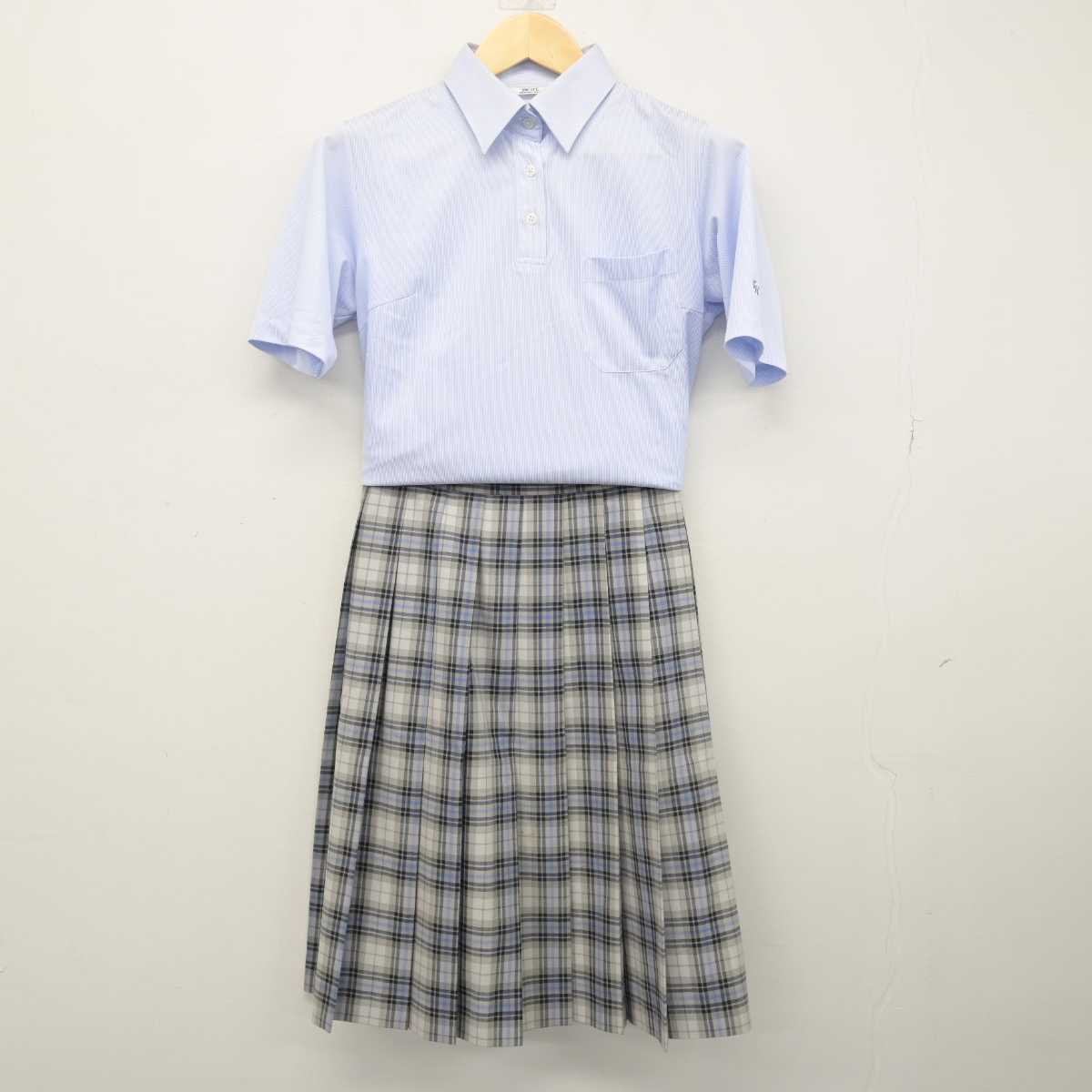 【中古】北海道 札幌手稲高等学校 女子制服 2点 (シャツ・スカート) sf052748