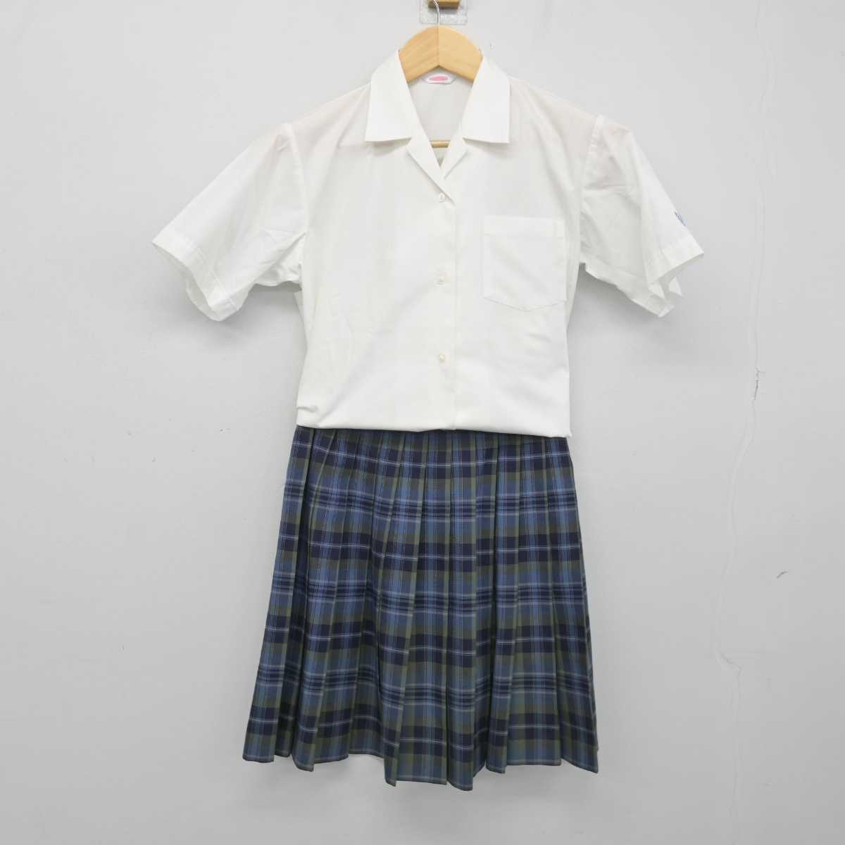 【中古】千葉県 若松高等学校 女子制服 2点 (シャツ・スカート) sf052783