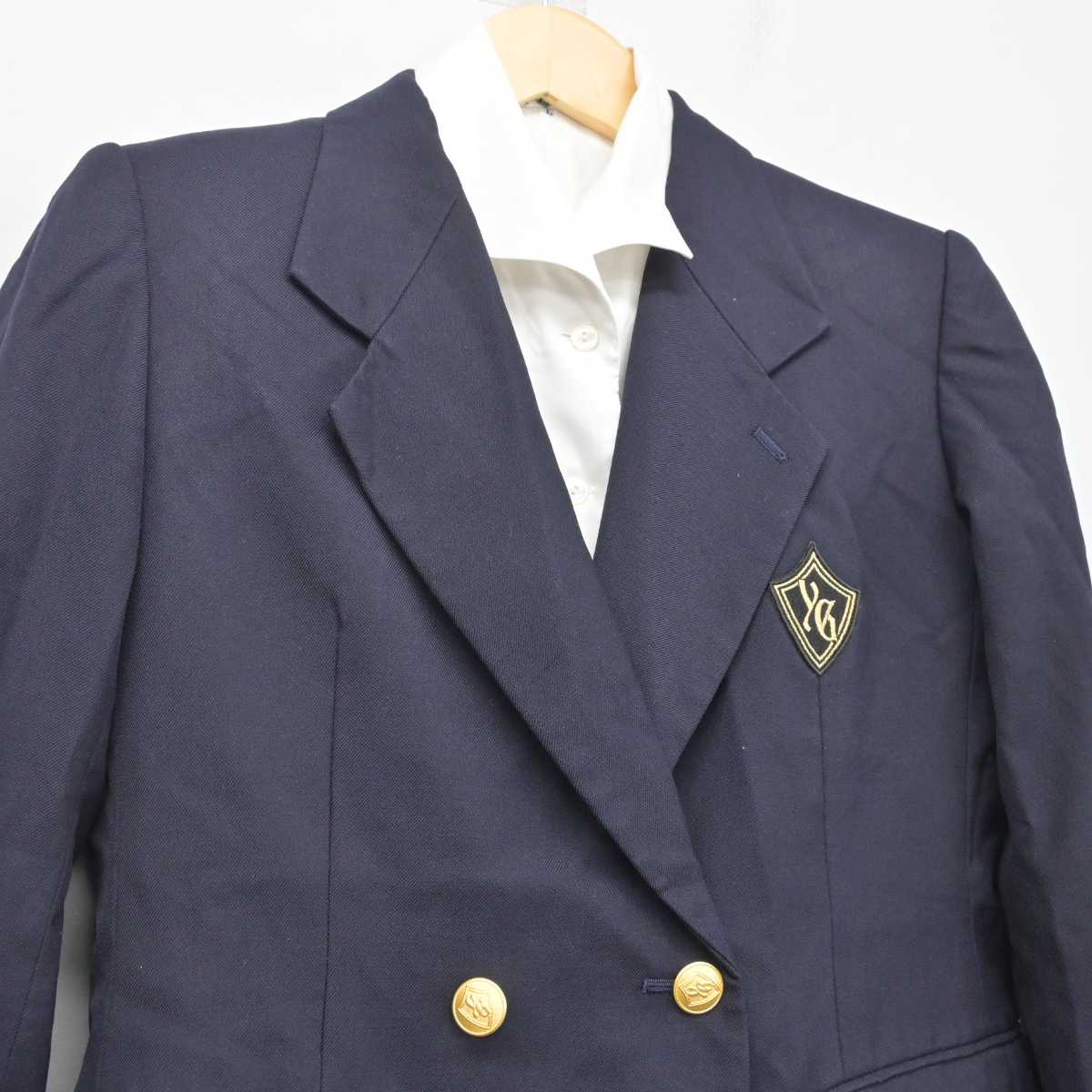 【中古】神奈川県 横浜女学院高等学校 女子制服 3点 (ブレザー・シャツ・スカート) sf052787