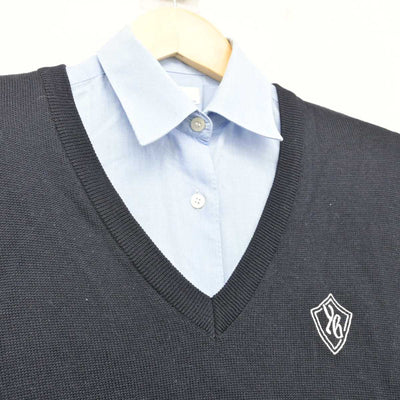 【中古】神奈川県 横浜女学院高等学校 女子制服 3点 (ニット・シャツ・スカート) sf052788