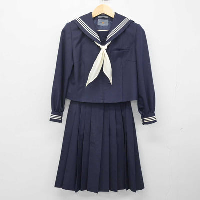 【中古】埼玉県 安行中学校 女子制服 4点 (セーラー服・スカート) sf052791