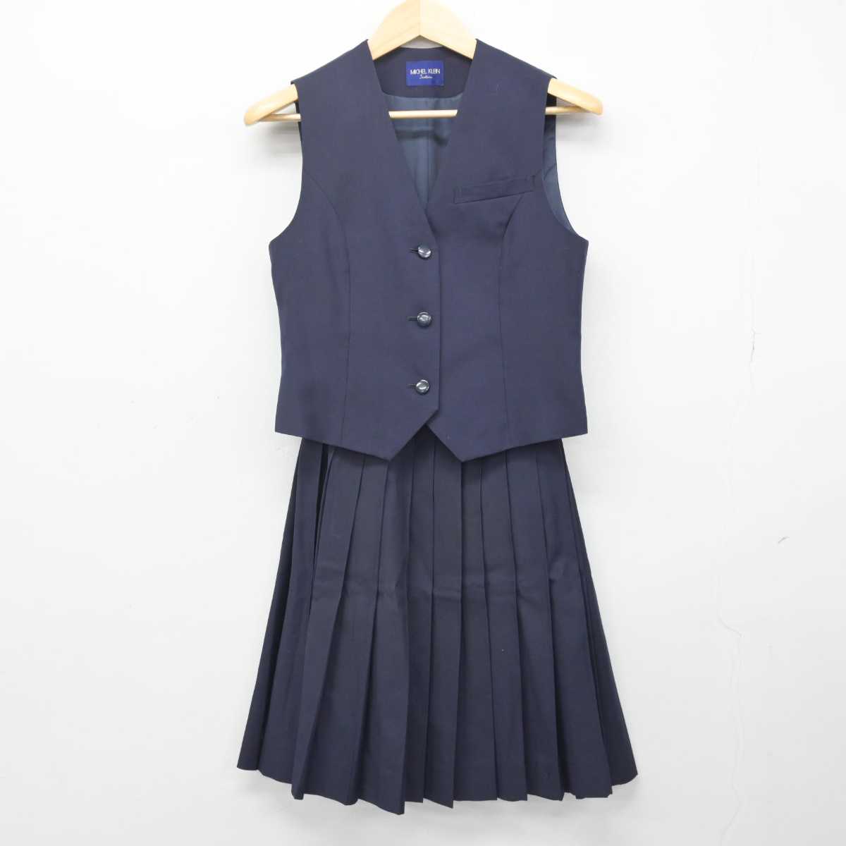 【中古】埼玉県 浦和商業高等学校 女子制服 2点 (ベスト・スカート) sf052797