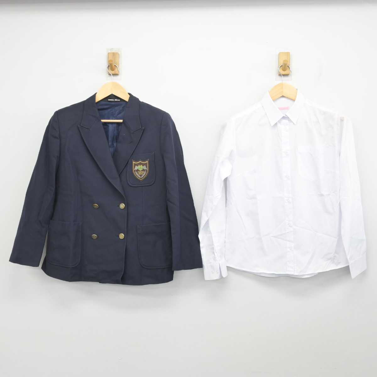 【中古】東京都 鶴牧中学校 女子制服 3点 (ブレザー・シャツ・スカート) sf052817