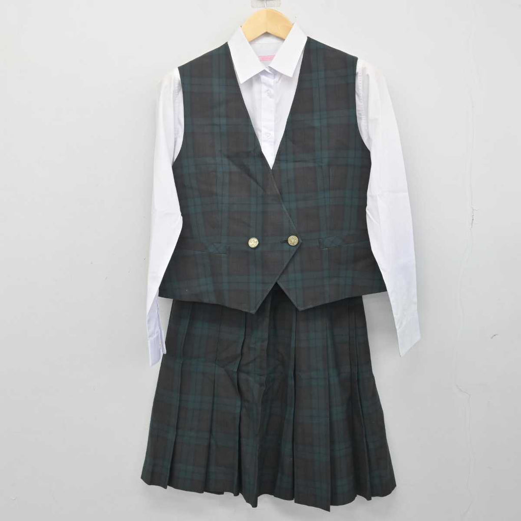 中古】東京都 鶴牧中学校 女子制服 3点 (ベスト・シャツ・スカート) sf052818 | 中古制服通販パレイド