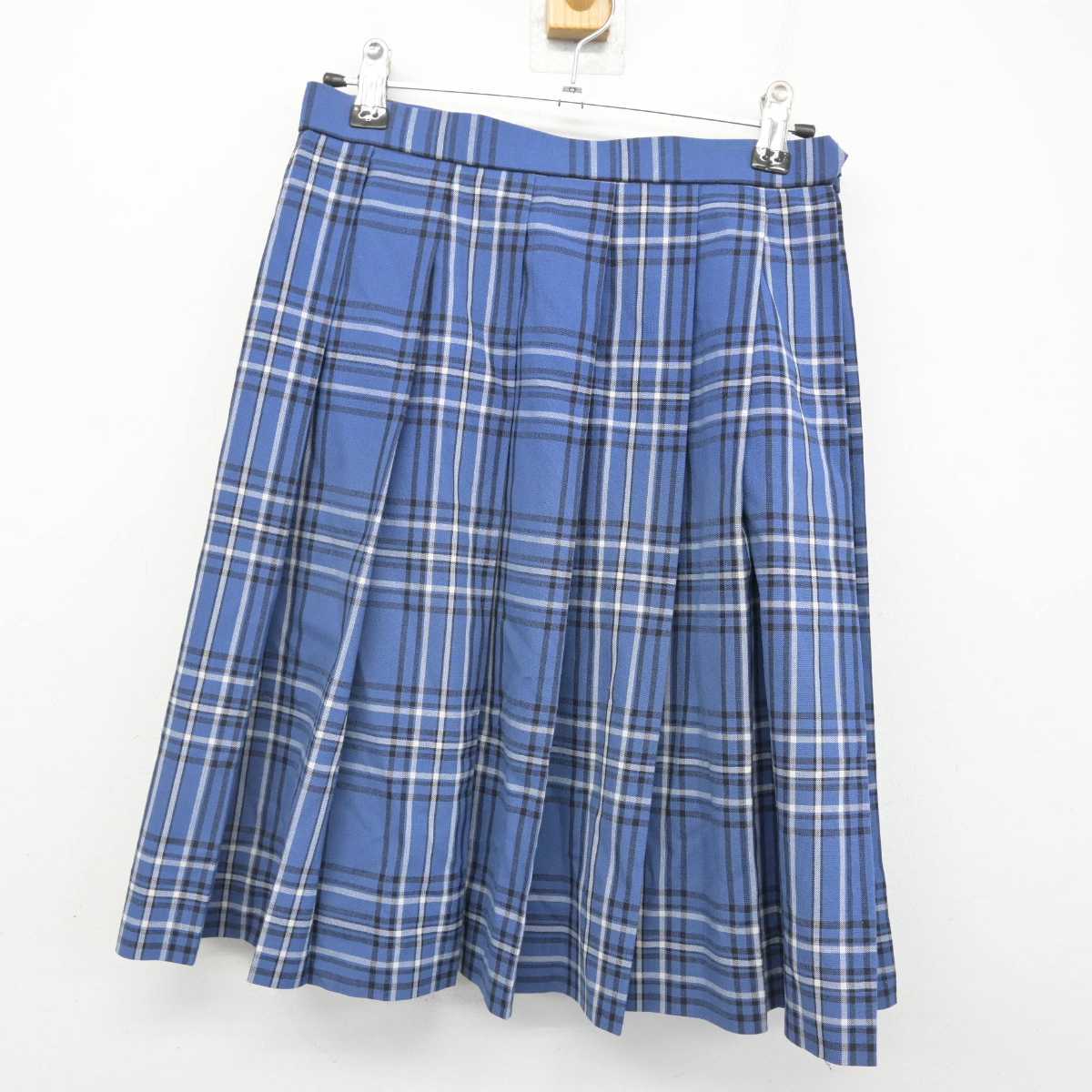 【中古】福岡県 博多高等学校 女子制服 2点 (ニットベスト・スカート) sf052839