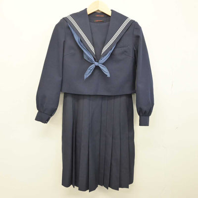 【中古】福岡県 多々良中学校 女子制服 3点 (セーラー服・ジャンパースカート) sf052840