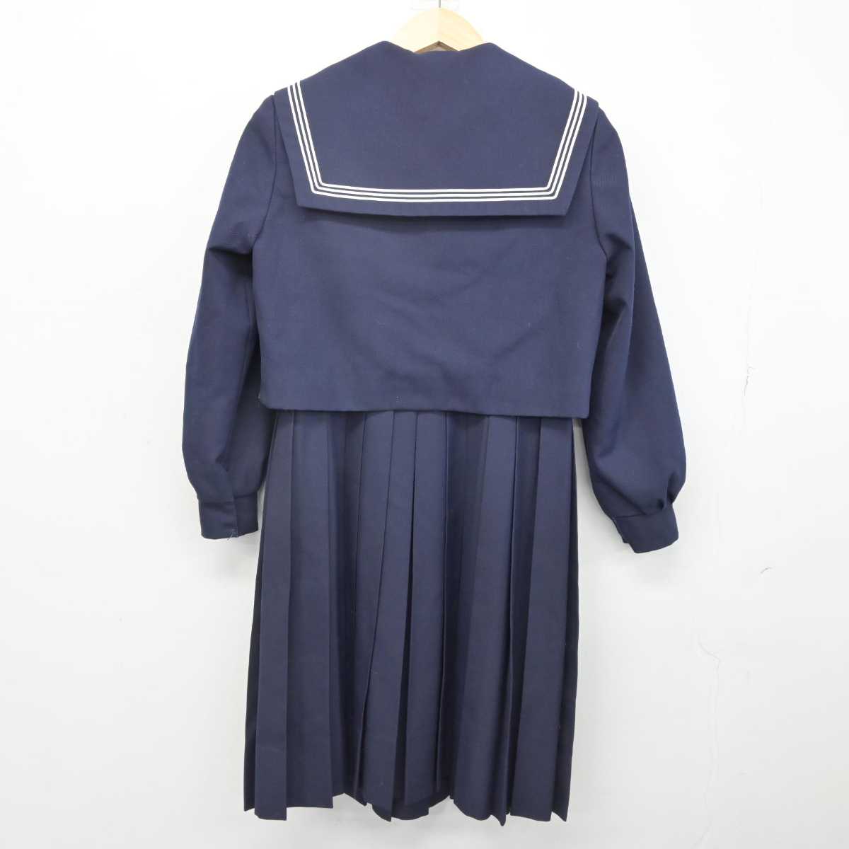 【中古】福岡県 多々良中学校 女子制服 3点 (セーラー服・ジャンパースカート) sf052840