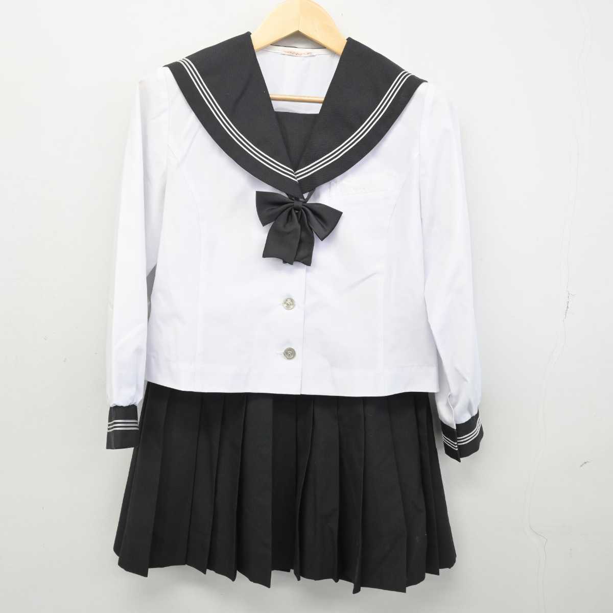 【中古】静岡県 三島北高等学校 女子制服 3点 (セーラー服・スカート) sf052842