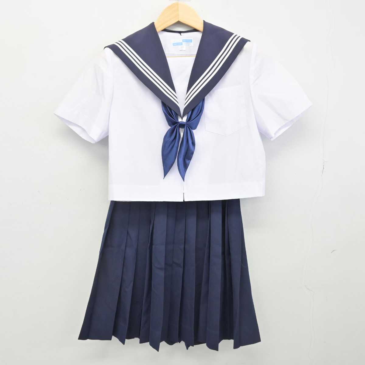 【中古】岐阜県 陶都中学校 女子制服 3点 (セーラー服・スカート) sf052845