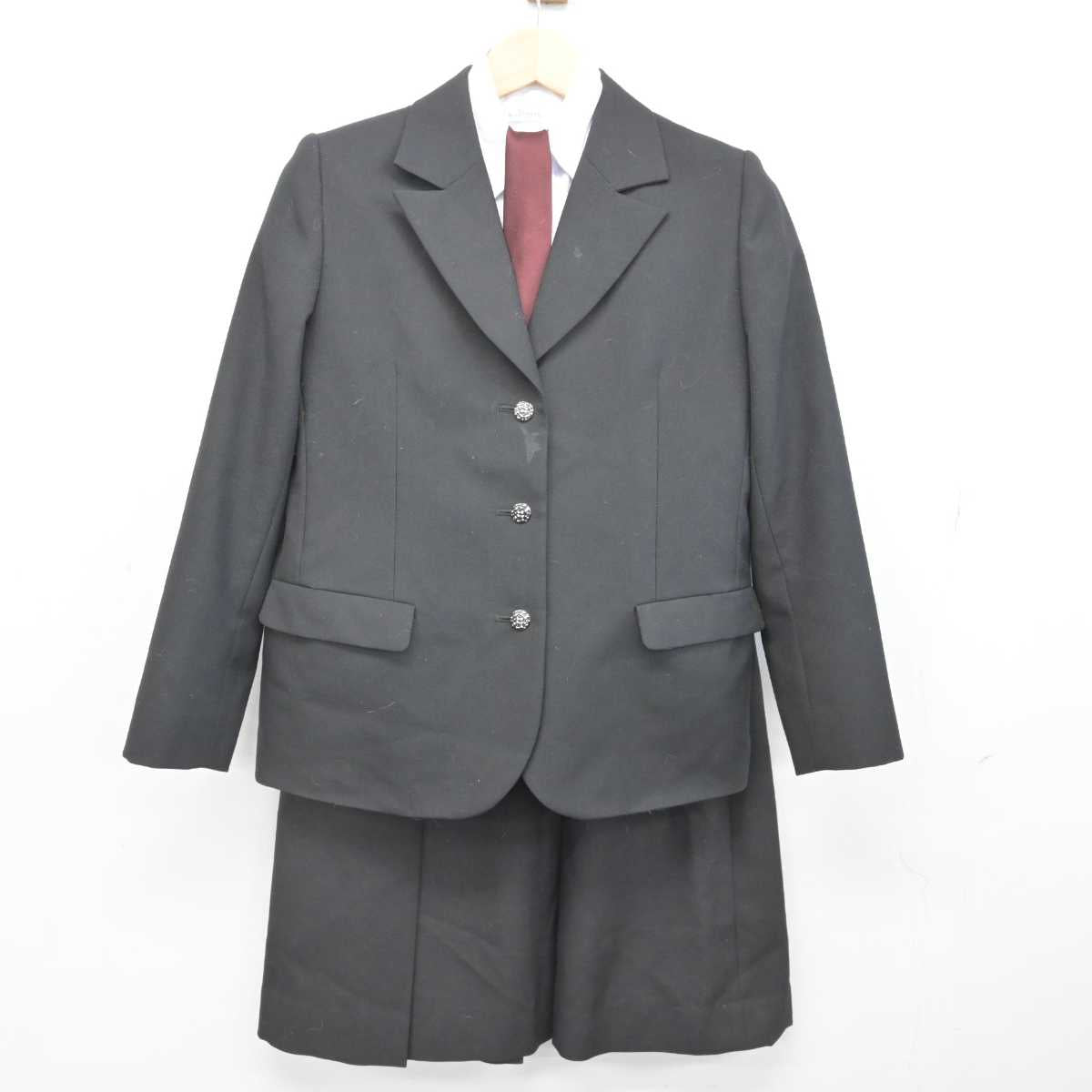 【中古】京都府 京都芸術高等学校 女子制服 4点 (ブレザー・シャツ・スカート) sf052846