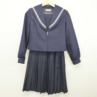 【中古】愛知県 稲沢市立大里中学校 女子制服 2点 (セーラー服・スカート) sf052848