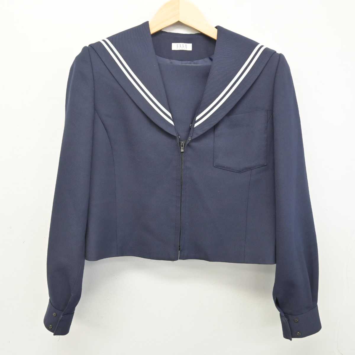 【中古】愛知県 稲沢市立大里中学校 女子制服 2点 (セーラー服・スカート) sf052850