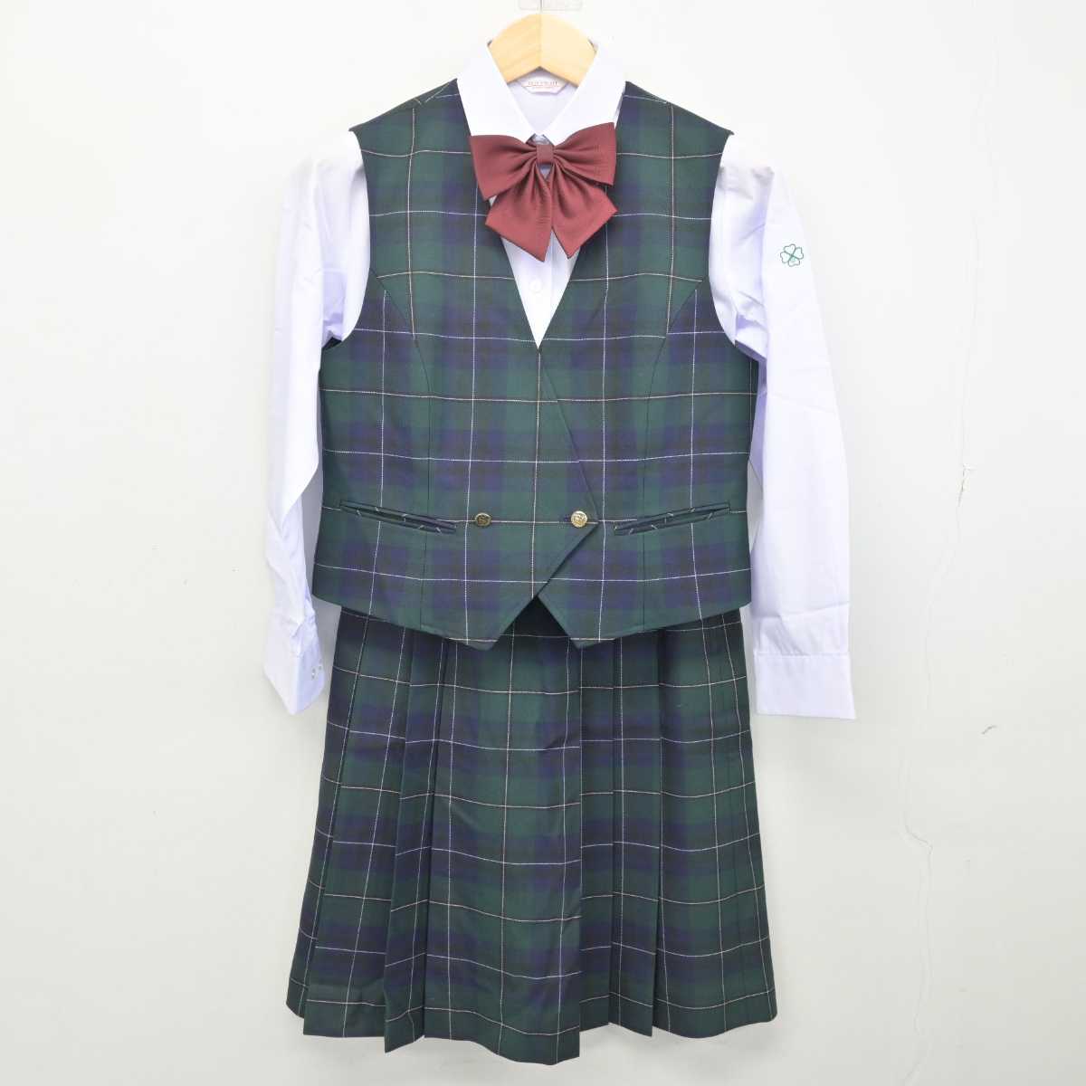 【中古】北海道 札幌第一高等学校 女子制服 5点 (ブレザー・ベスト・シャツ・スカート) sf052853